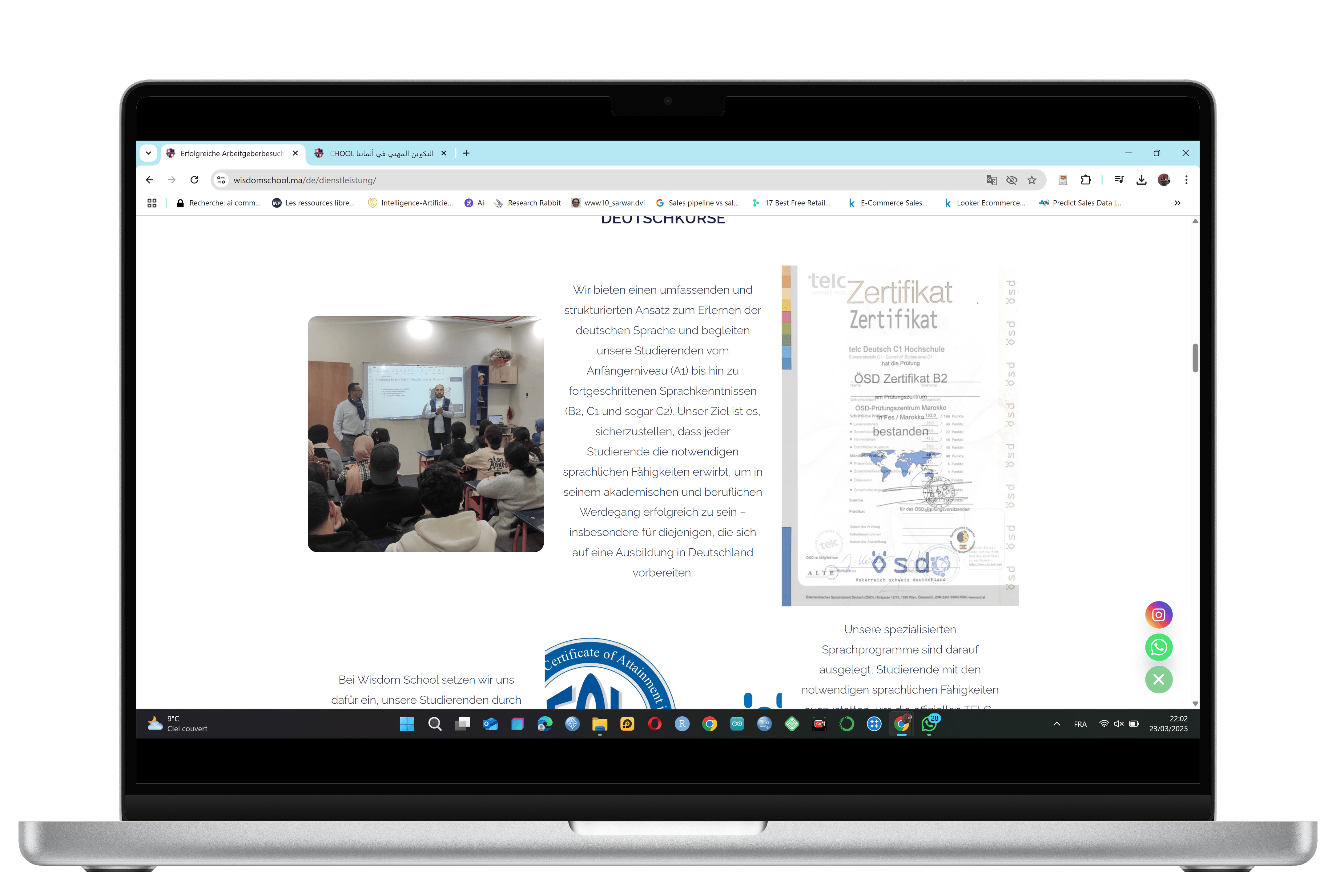 Overall Agency Wisdom school Website seo Site web