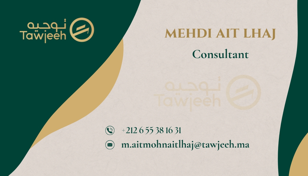 Carte Visite Tawjeeh maroc ODDM AGENCY Fes