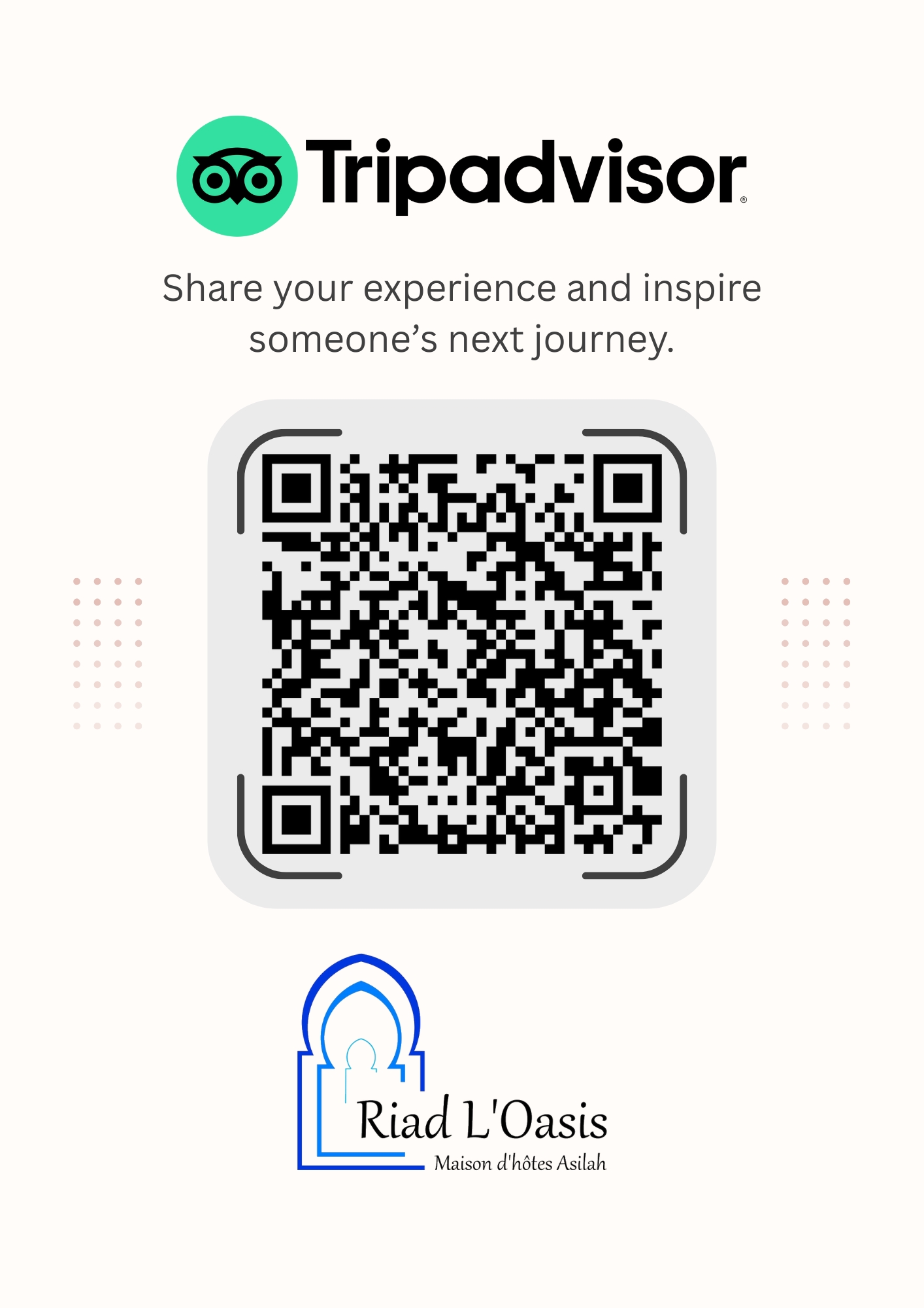 QR Google Review Riad ODDM Agency